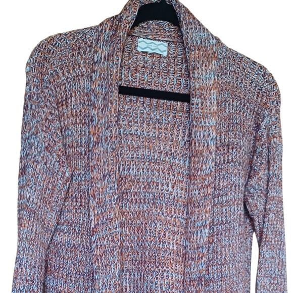 PINK.ROSE Sweaters - PINK.ROSE Cardigan Sweater, Women's size Large, Multicolor Loose weave knit